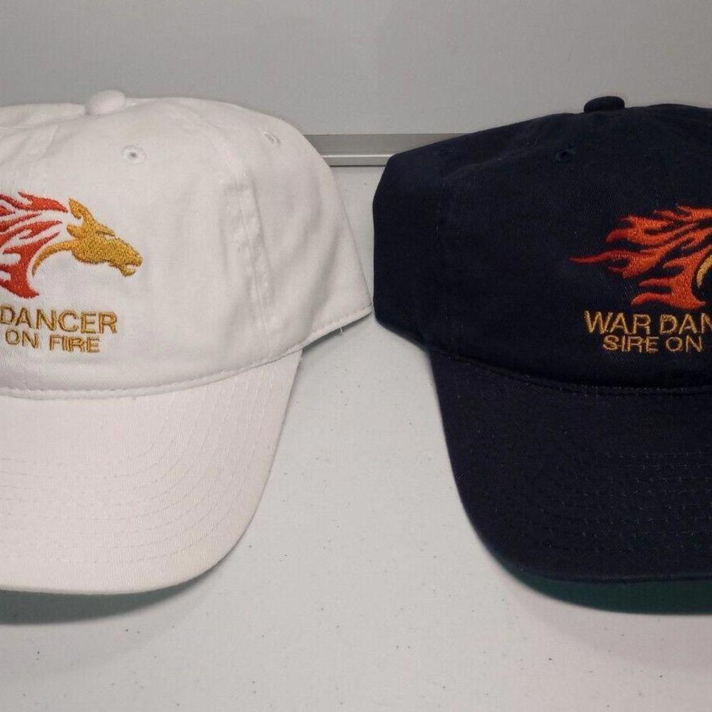 2 War Dancer Sire On Fire Horse Racing Strapback Baseball Style Cotton Hats Caps